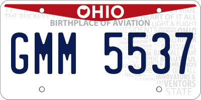 OH license plate GMM5537