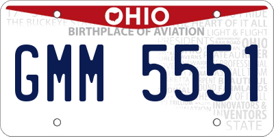 OH license plate GMM5551