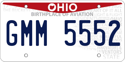 OH license plate GMM5552
