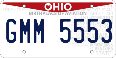 OH license plate GMM5553