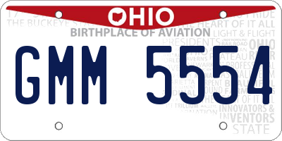 OH license plate GMM5554