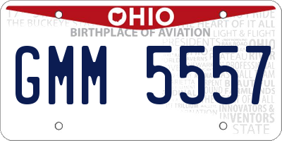 OH license plate GMM5557