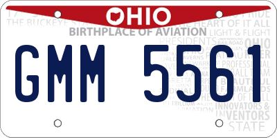 OH license plate GMM5561