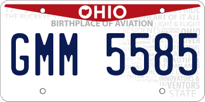 OH license plate GMM5585