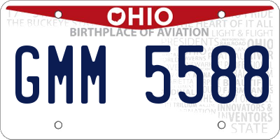 OH license plate GMM5588
