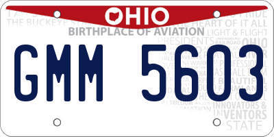OH license plate GMM5603
