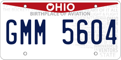 OH license plate GMM5604