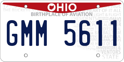 OH license plate GMM5611
