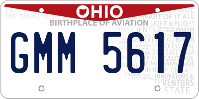 OH license plate GMM5617