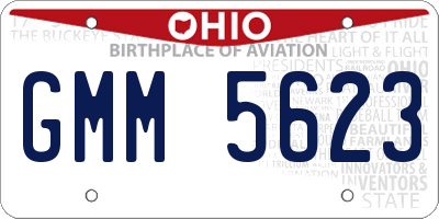 OH license plate GMM5623