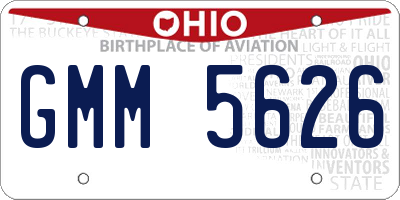 OH license plate GMM5626