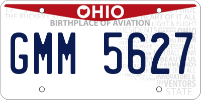 OH license plate GMM5627