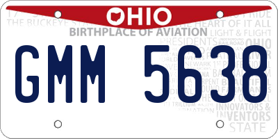 OH license plate GMM5638