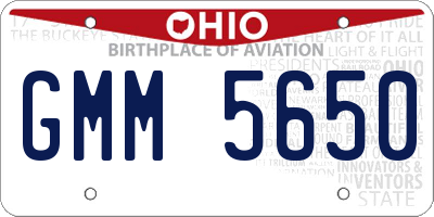 OH license plate GMM5650