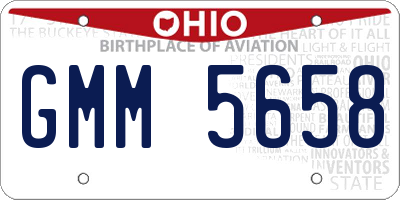 OH license plate GMM5658