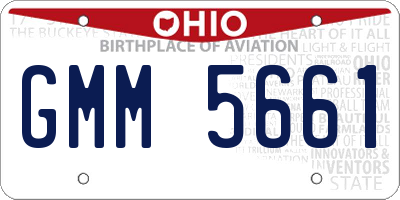 OH license plate GMM5661