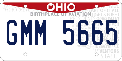 OH license plate GMM5665