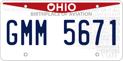 OH license plate GMM5671