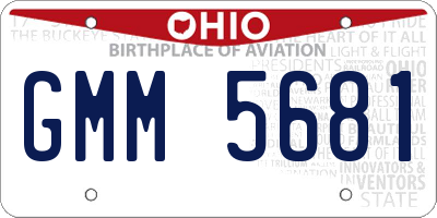 OH license plate GMM5681