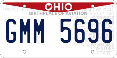OH license plate GMM5696