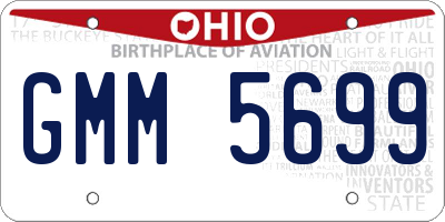 OH license plate GMM5699