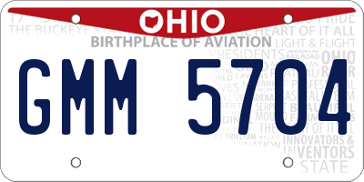 OH license plate GMM5704