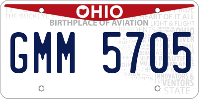 OH license plate GMM5705