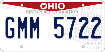 OH license plate GMM5722