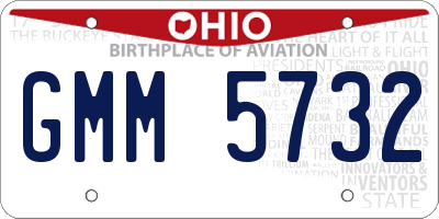 OH license plate GMM5732