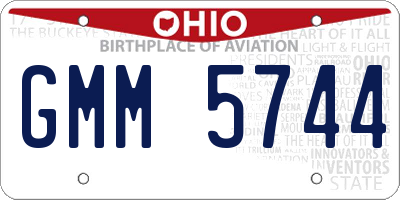 OH license plate GMM5744