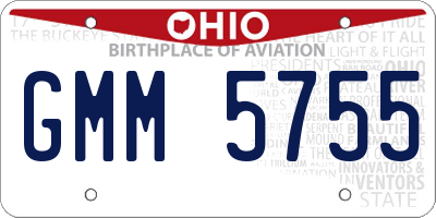 OH license plate GMM5755