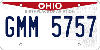 OH license plate GMM5757