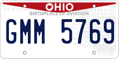 OH license plate GMM5769