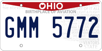 OH license plate GMM5772