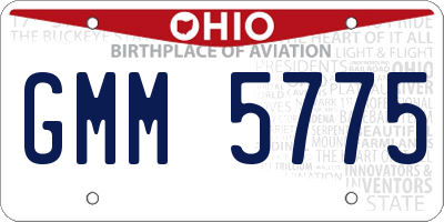 OH license plate GMM5775