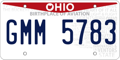OH license plate GMM5783