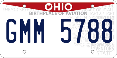 OH license plate GMM5788