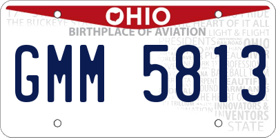 OH license plate GMM5813