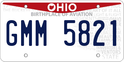 OH license plate GMM5821