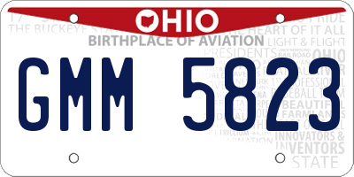 OH license plate GMM5823