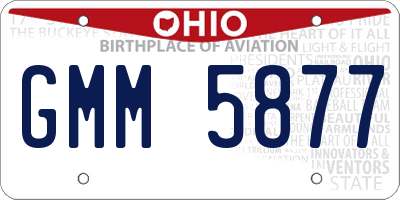 OH license plate GMM5877