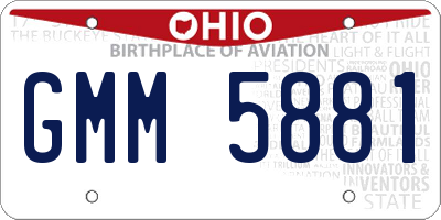 OH license plate GMM5881