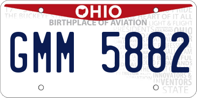 OH license plate GMM5882