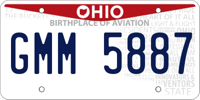 OH license plate GMM5887