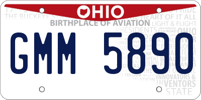OH license plate GMM5890