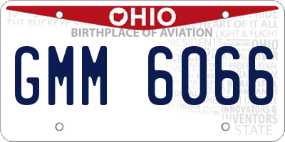 OH license plate GMM6066