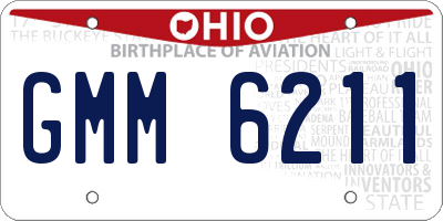 OH license plate GMM6211