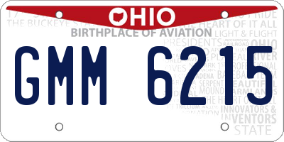 OH license plate GMM6215