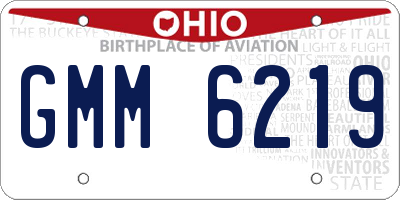 OH license plate GMM6219