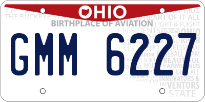 OH license plate GMM6227
